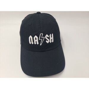 Nash Collection Revv Strapback Adjustable Hat Cap Nashville Lightning Bolt Black